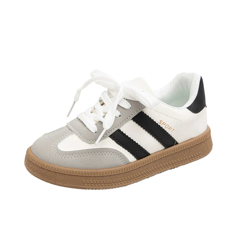 Autumn Girls Causal Shoes New Pu Leather Outdoor Sports Non-slip Childrens Boy Sneakers Luxury Soft Kids Sports Shoes Size 26-37.