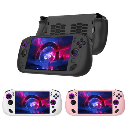 Silicone Case for Legion GO S Game Console Shockproof Anti-Drop Protective Cover Game Accessories Black White Pink.