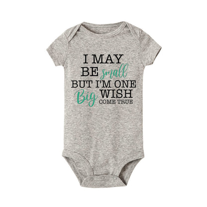 I May Be Amall But I'm One Big Wish Come Ture Baby Strampler Neugeborenen Body Kurzarm Overall IVF Success NICU Babykleidung.