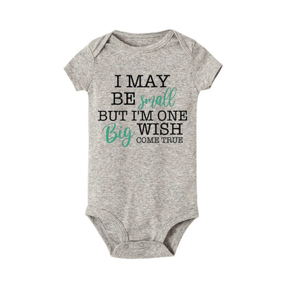 I May Be Amall But I'm One Big Wish Come Ture Baby Strampler Neugeborenen Body Kurzarm Overall IVF Success NICU Babykleidung.