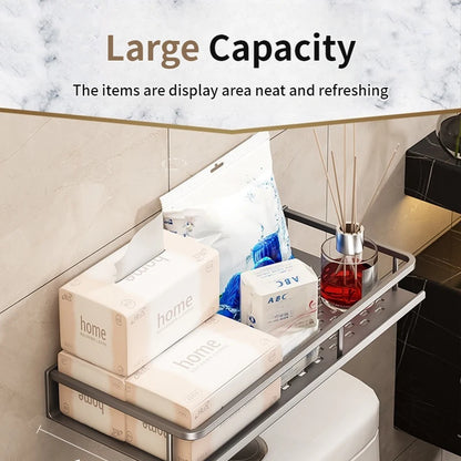 60 cm Breite, verbessertes WC-Aufbewahrungsregal/Badezimmer-Shampoo-Regale, Kleiderbügel, Duschregal, Kleiderbügel, Eckregal