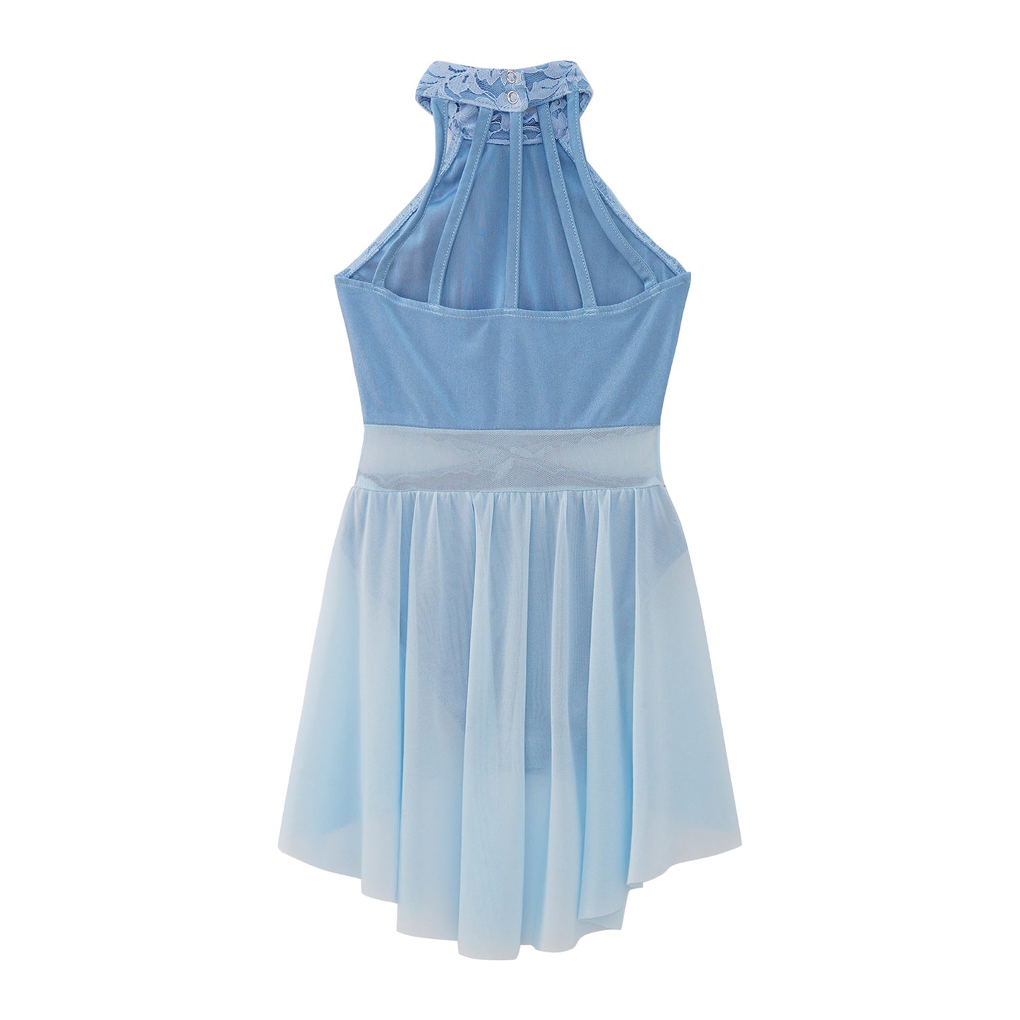 Mädchen Ballett Gymnastik Trikot lyrischen Tanz kleid ärmellose florale Spitze Tutu Tanz kleidung für Eiskunstlauf Bühnen performance