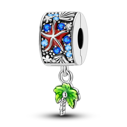 Silver Clasp 925 Sterling Silver CZ pave Clip Charms Daisy Beads Stopper Safety Chain fit Original Bangle Bracelet Jewelry Clip