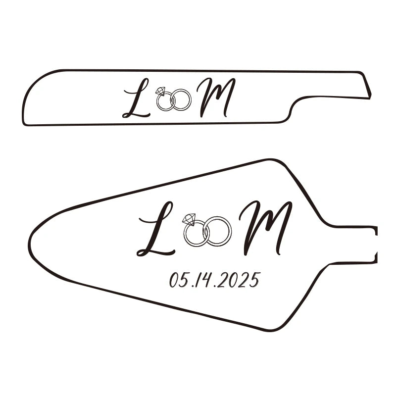 Personalised Wedding Cake Knife Shovel Custom Bride Gift Gold/Silver Cutting Server Set Engraved Birthday Party Cake Dinner Deco.