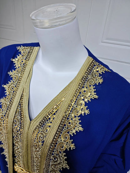 Eid Frauen Abaya Kleid Muslim 2-teiliges Set Strickjacke mit Innenkleid Schnürmantel Kaftan Robe Jalabiya Ramadan Marokko Kaftan 2025