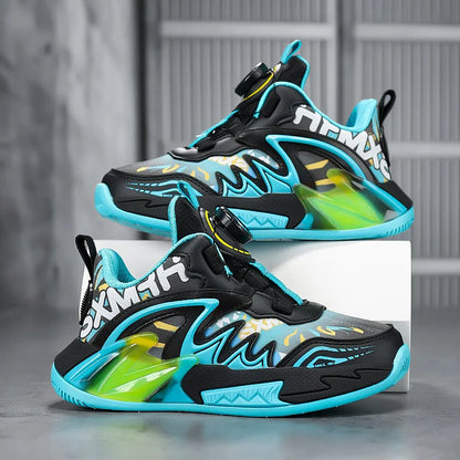 Luxury Boys Sneaker Children Origin Shoes 2025 Autumn New Fashion PU Leather Kids Basketball Shoes High Top Sneaker for Boys.