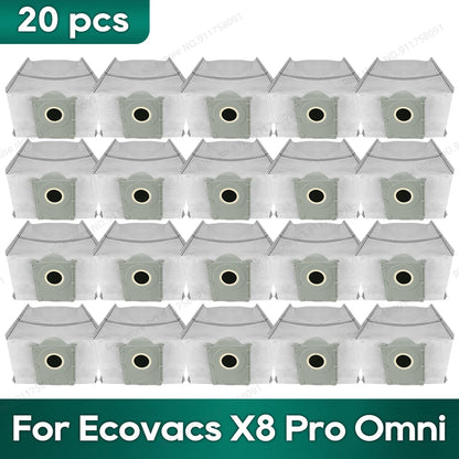 Compatible for Ecovacs X8 Pro Omni Accessories Main Side Brush Hepa Filter Rag Dust Bag Replacement Parts