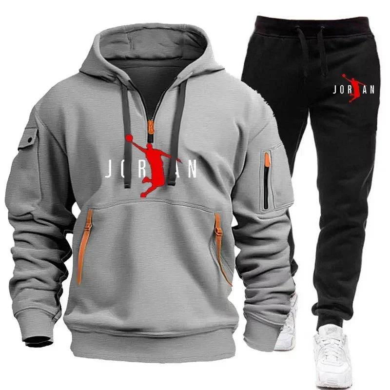 New trend men's sportswear tops and pants for autumn and winter 2025, fashionable, casual, jogging and outdoor sports.