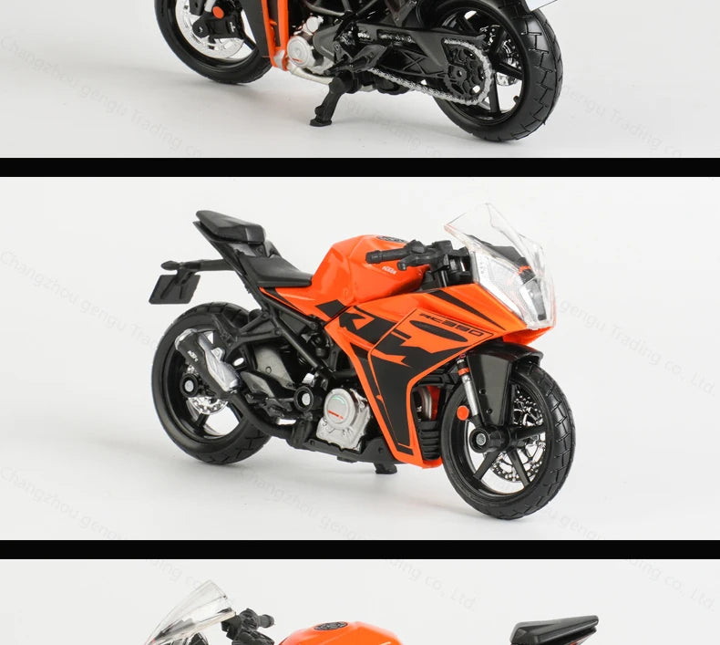 Maisto 1:18 New KTM RC 390 Static Die Cast Vehicles Collectible Hobbies Motorcycle Model Toys.