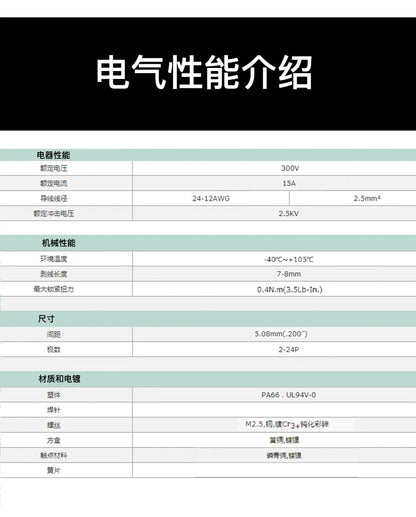 2EDGRK 5,08 mm Header Socket Plug-IN Terminal Blocks Schraubtyp PCB Male Connectors 2P -24P.