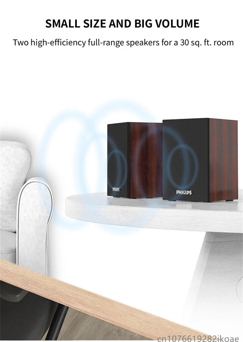 Philips SPA20 Bluetooth Speakers Outdoor Loudspeaker Music Player HiFi Stereo Sound Subwoofer for Computer Desktop Mobile Phone.