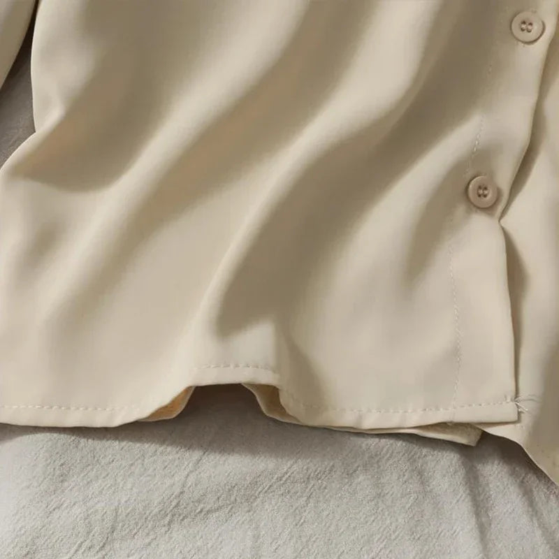 Spring Vintage Women Chiffon Shirts Korean Fashion Lace Up Loose Blouses Y2K Elegant Office Ladies Long Sleeve Outwear Tops New.