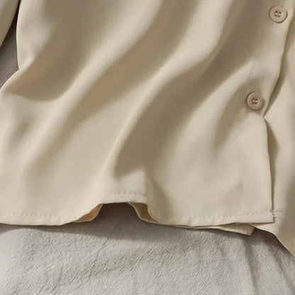 Spring Vintage Women Chiffon Shirts Korean Fashion Lace Up Loose Blouses Y2K Elegant Office Ladies Long Sleeve Outwear Tops New.