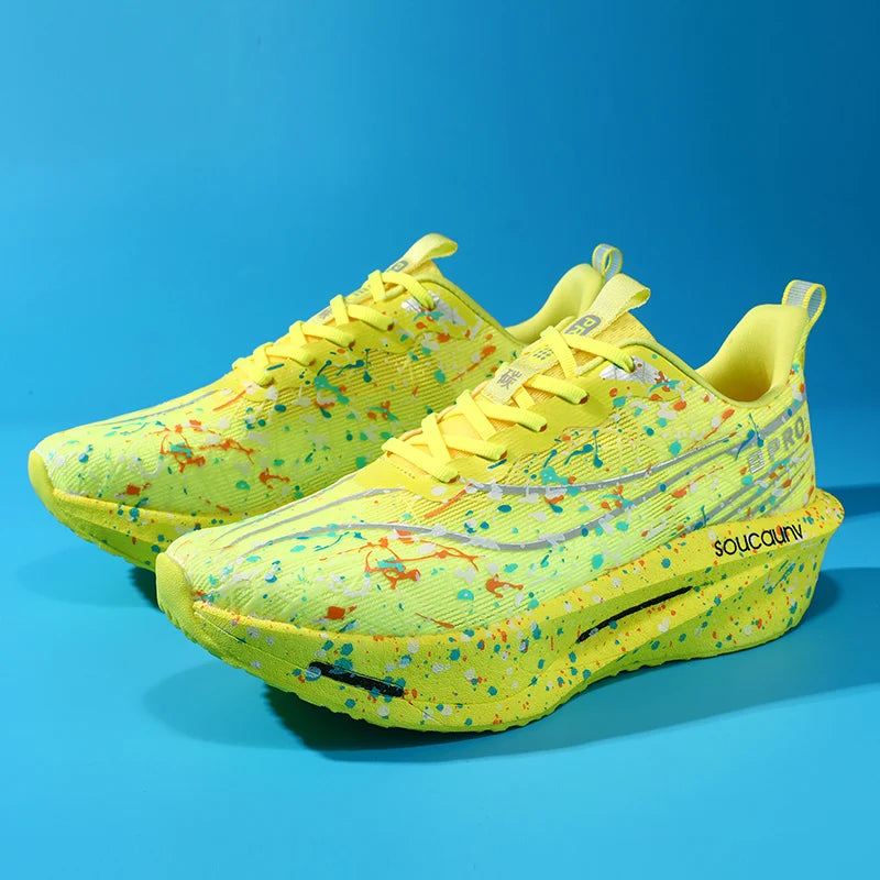 Supercritical E-TPU Marathon Running Shoes Men Women High-quality Road Jogging Shoes Light Comfy Sneakers Mesh Training Shoes