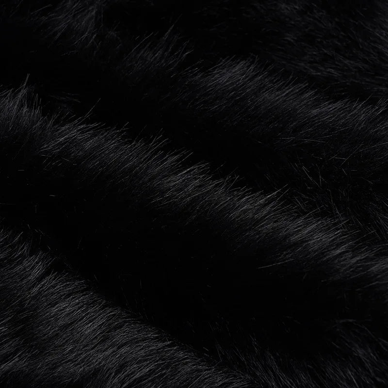 2025 Fall Winter Women Fashion Faux Fur Bodycon Mini Skirts All Matching Basic Casual Streetwear Bottoms Furry Skirt Clubwear.