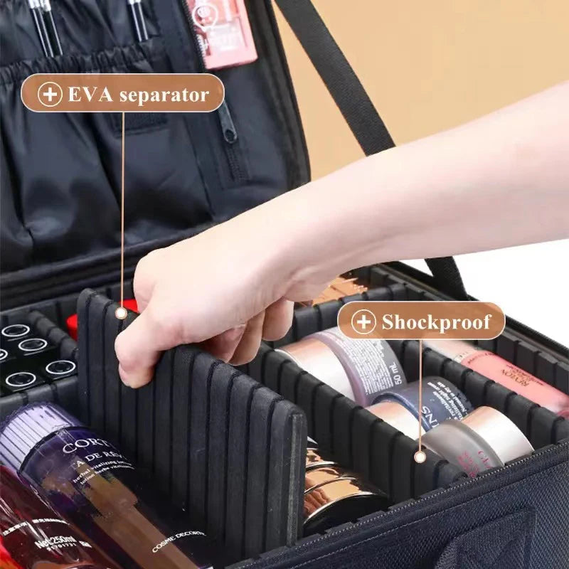 New Oxford Cloth Makeup Bag For Women Waterproof Large Capacity  Travel Cosmetic Case.