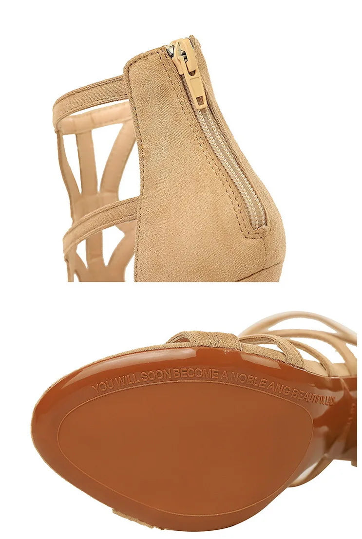 BIGTREE Shoes Roman Style High Heels Woman Pumps Stiletto Heels 11 Cm Women Heels Sexy Party Shoes Hollow Out Women Sandals 2025