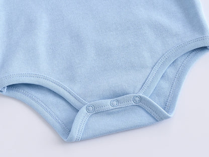 Kavkas 3-teiliger Baby-Body für Jungen und Mädchen, 0–12 Monate, kurzärmelig, Sommer-Baumwollkleidung, Cartoon-Druck, Säuglingskleidung.