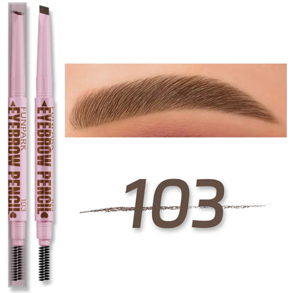 2 in1 Eyebrow pencil professional Cosmetics makeup for women 5 Colors Waterproof Eyebrow Tattoo brush Long Lasting eyebrow pen.