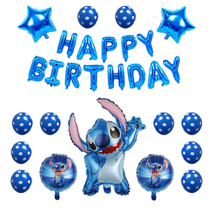 Disney Stitch Geburtstagsparty-Luftballons, Lilo & Stitch-Ballon-Sets, Babyparty für Kinder, Geburtstagsparty-Dekorationen, Zubehör, Geschenke.