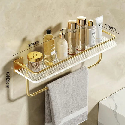 Punch-freies Luxus Badezimmer Regal Regale Wand Shampoo Kosmetische Lagerung Rack Für Küche Halter Platz Acryl Organizer