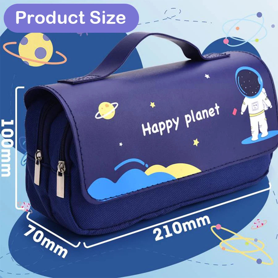 Kawaii Federmäppchen, großes Fassungsvermögen, Astronautenbeutel, wasserdicht, waschbar, Leder, Stiftbox, Schule, Bürobedarf, Schreibwaren.