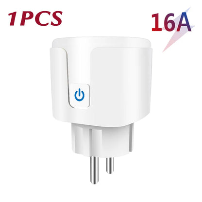 Smart Plug WiFi Buchse EU 16A/20A Mit Power Monitor Timing Funktion Tuya Smart Leben APP Steuerung Funktioniert mit Alexa Google Hause
