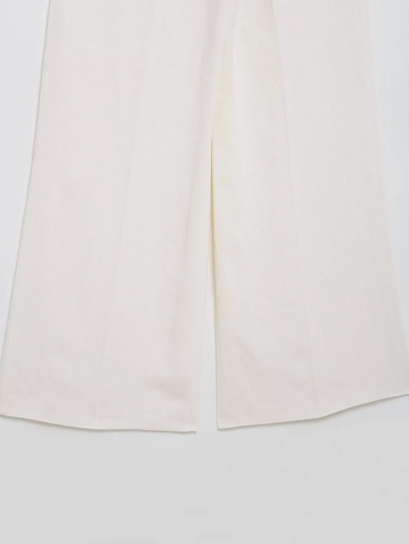 HH Women's Suits White Turn-Down Collar Long Sleeves Lace-Up Blazers+High Waist Zipper Long Pants Female Spring Fashion Sets