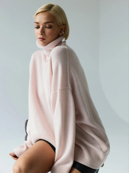 Herbst Und Winter Verdickte Rollkragenpullover frauen Lose Faul Gestrickte Pullover Silhouette Casual Pullover