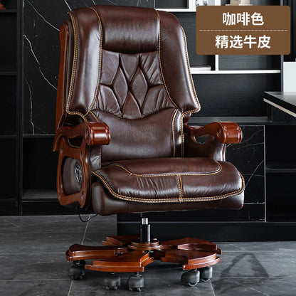 Business Leder Büro Computer Stuhl Liege Verstellbare Rückenlehne Executive Rotierenden Stuhl Massage Computer Büro Möbel