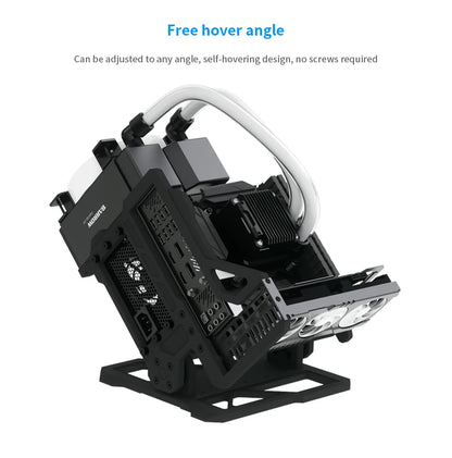 Barrowch ITX Open Frame Aluminum Alloy Water-cooling Computer Case DIY Adjustable Angle PFT-01.