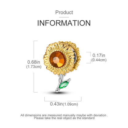 Gold Series DIY Charms Bead Original 925 Sterling Silver Inlaid Zirconium Sun Leopard Pendants Fit Bracelet Jewelry Gift Marking.