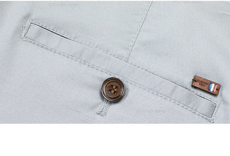 Bamboo Fiber Fabric Men's Casual Pants Summer New Ultra-thin Elastic Soft Straight Business Trousers Classic Black Khaki Gray