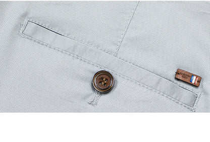 Bamboo Fiber Fabric Men's Casual Pants Summer New Ultra-thin Elastic Soft Straight Business Trousers Classic Black Khaki Gray