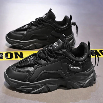 Men Sneakers Mesh Men Shoes PU Leather Platform Casual Sneakers Increased Vulcanized Shoes Light Running Shoes Tenis Masculino.