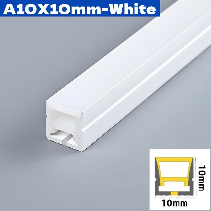 4/6/8/10mm Narrow LED Neon Silicone Tube Rope Lamp Recessed DC12V Flexible Waterproof Diffuser Cabinet Closet Ribbon Strip Light
