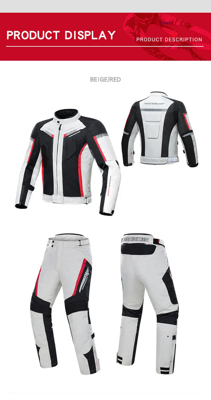 HEROBIKER Waterproof Motorcycle Jacket Man Racing Jacket Wearable Motorcycle Pants Moto Clothing With EVA Protection