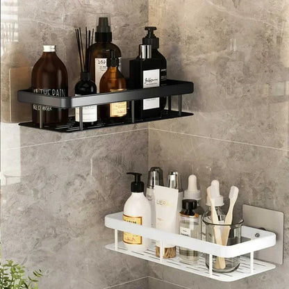Bad Regal Küche Lagerung Veranstalter Aluminium legierung Shampoo Rack Dusch regal Bad zubehör kein Bohr regal