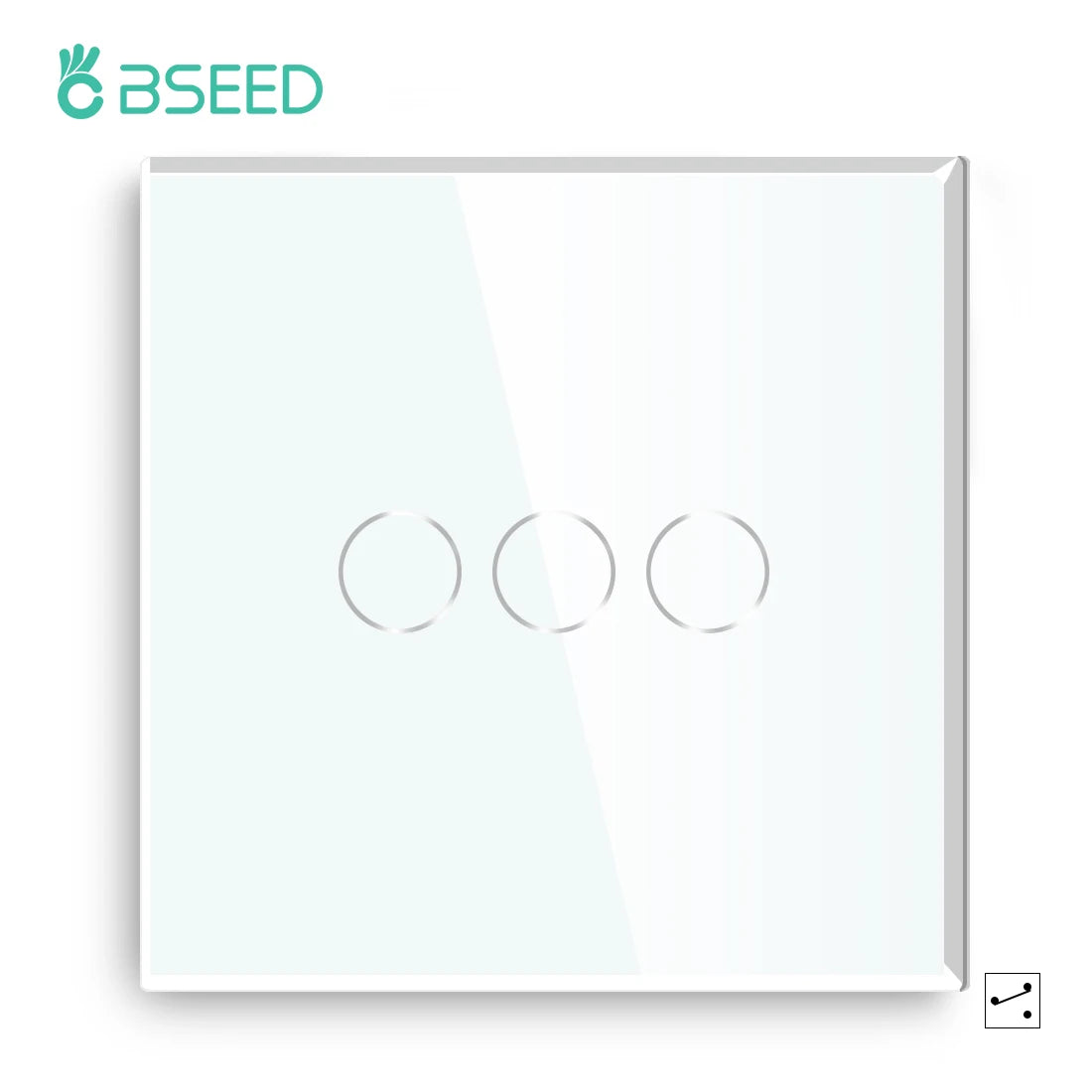 BSEED 1/2/3Gang Touch Licht Schalter Glas Panel 2Way Wand Schalter Led Ändern Schalter Blaue Hintergrundbeleuchtung EU Steckdosen USBC Port