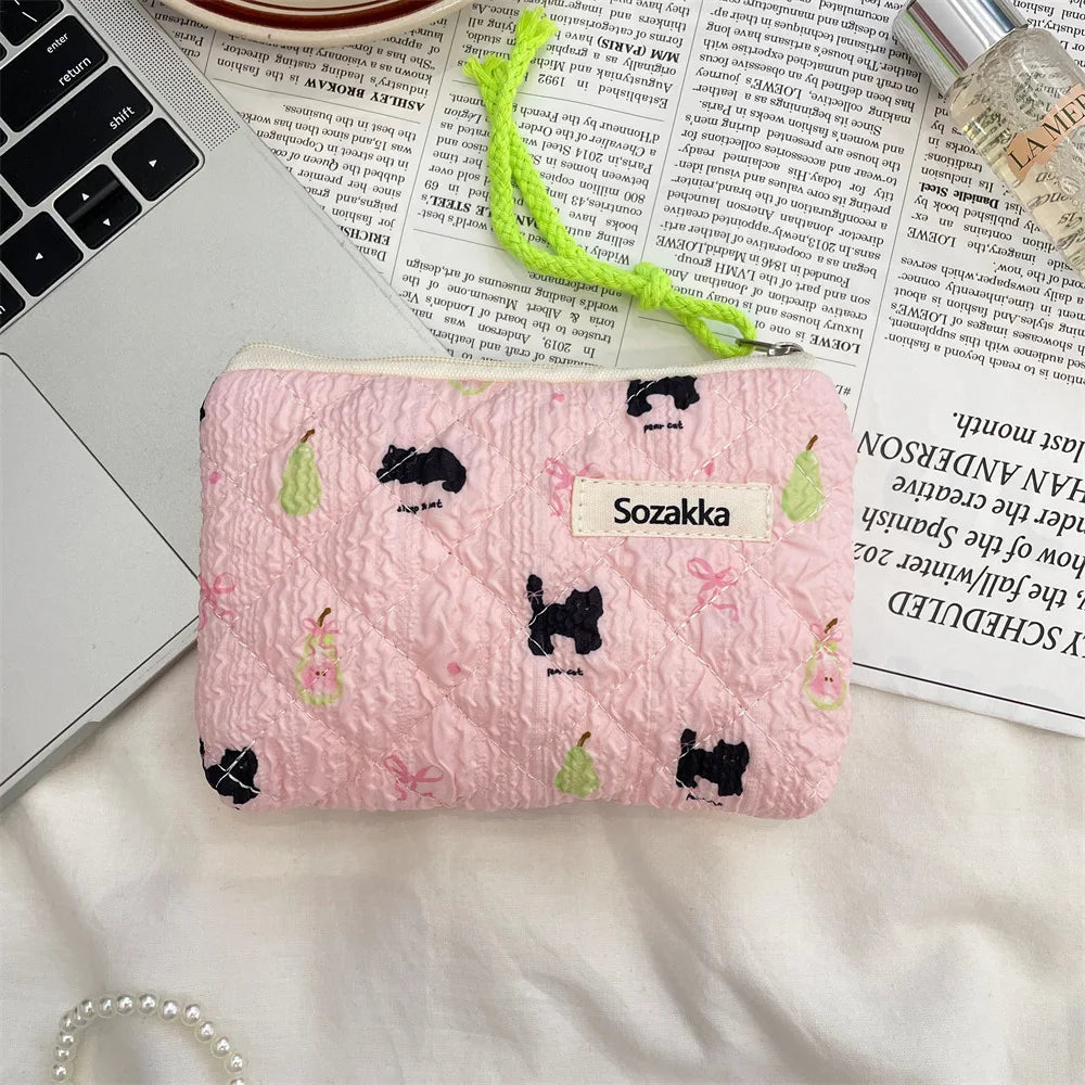 Cute Travel Cosmetic Lipstick Earphone Card Small Portable Storage Bag Purse Mini Makeup Handbags Pouch Organizer In Make Up Bag