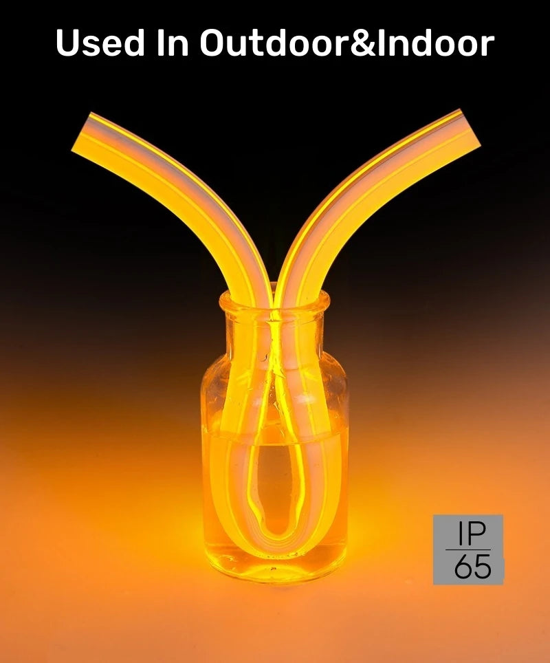 1M-10M Rimless LED Neon Rope Lamp Silicone Tube Diffuser Channel For WS2811 WS2812B Recessed Outdoor Ribbon Flexible Strip Light.