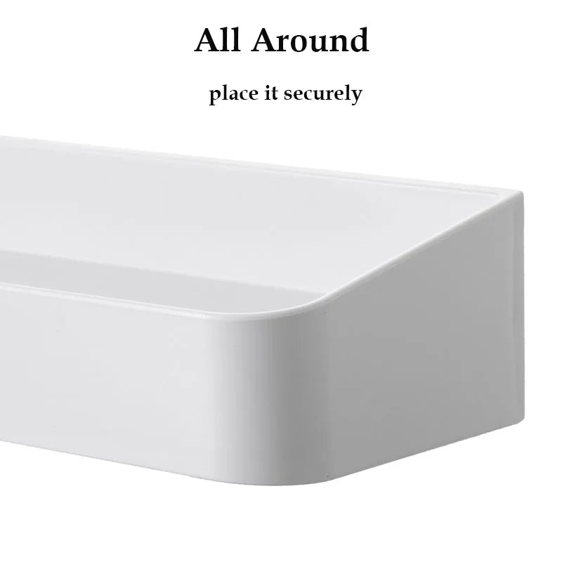 Badezimmer Kosmetik Regal Weiß Selbstklebende Toilette Körperwäsche Shampoo Organisation Regale Lagerregale Stützhalter