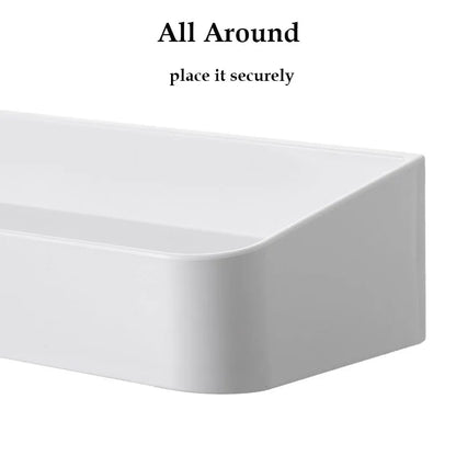 Toilettenkosmetik-Regal, weiß, selbstklebend, für Badezimmer, Körperwäsche, Shampoo, Organisation, Regale, Lagerregale, Aufbewahrung, Stützhalter