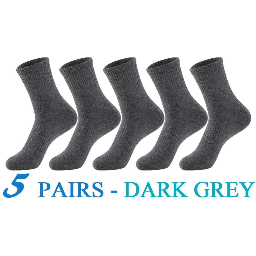 5 Pairs/Lot Running Socks Men Sports High Quality Cotton Colorful Outdoor Cycle Casual Breathable Long Sock Male Gifts 5 Styles