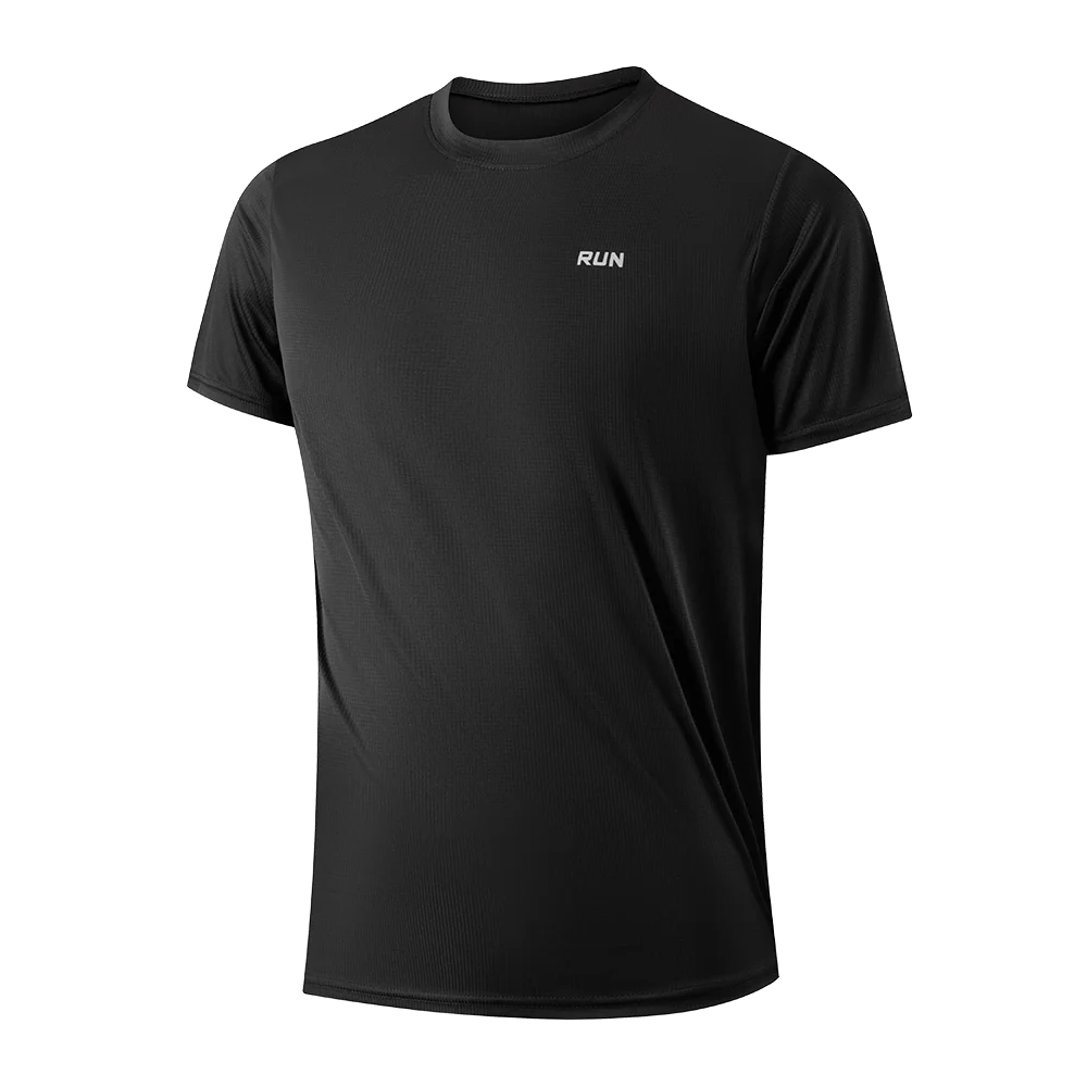 Summer Ice Silk Short Sleeve T-Shirt Men New Quick Dry Breathable Air Conditioning Outdoor Sun Protection Running Outer Wear.