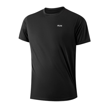 Summer Ice Silk Short Sleeve T-Shirt Men New Quick Dry Breathable Air Conditioning Outdoor Sun Protection Running Outer Wear.