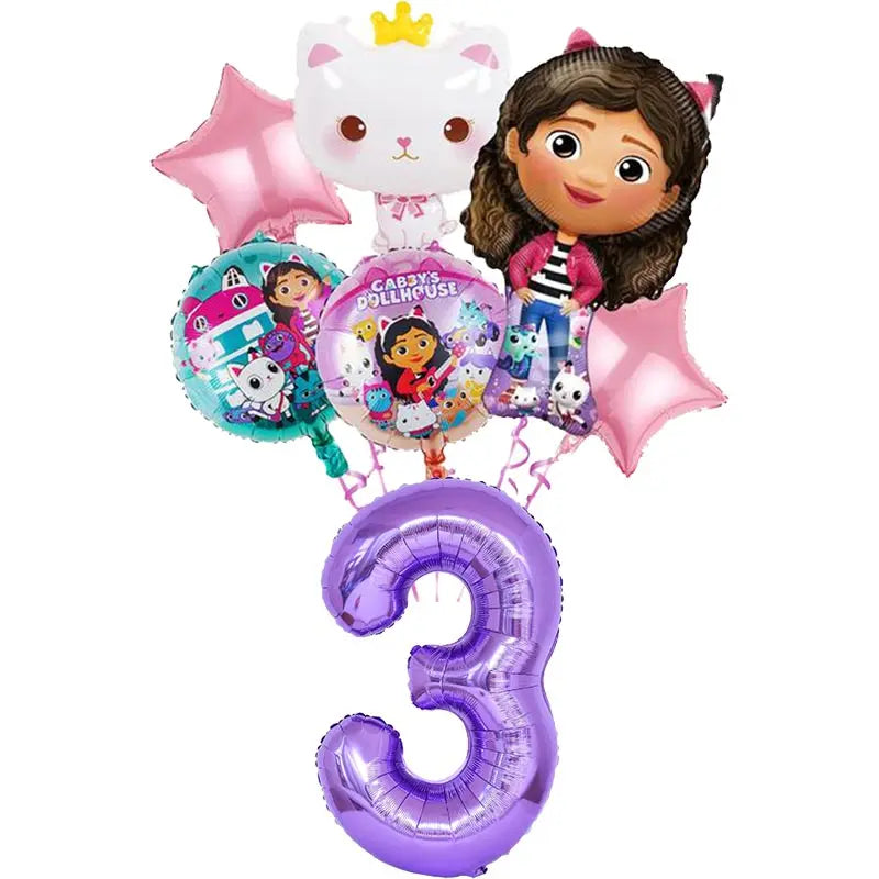 Disney Gabby Puppenhaus Geburtstag Party Dekoration Ballon Servietten Kinder Einweggeschirr Thema Party Supplies Kinder Geschenke