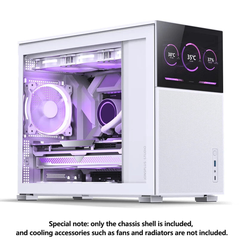 Jonsbo Pinecone D31 Case MATX ITX DTX Small Translucency Sub Screen of Video Games Support ATX Power 360 Cold Exhaust Chassis