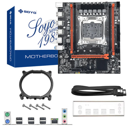 SOYO X99 Gaming Motherboard USB3.0 Dual Channel DDR4 Memory PCIEx16 LGA2011-3 Support M.2 NVME for Desktop Computer Components.