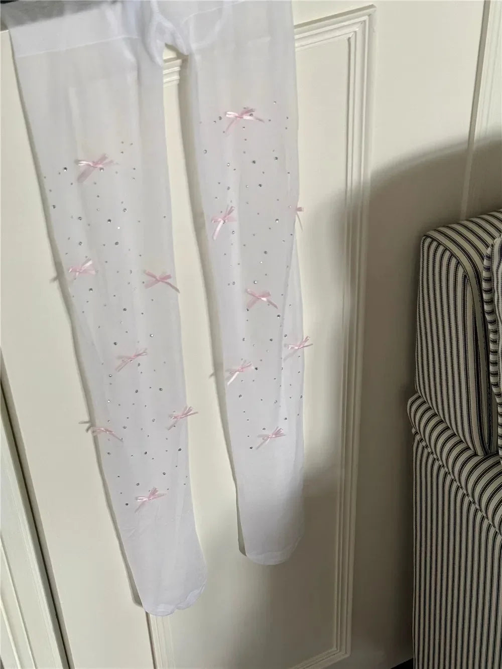 New Lolita Velvet Bowkont Embroidery Pearl Tights Pantyhose Flash Diamond Women Tight JK Style Sweet Girls Kawaii Cute Stockings